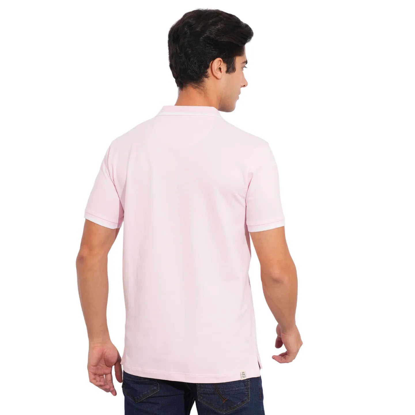 Being Human Clothing-Mens-Top-Polo Neck Lt.Pink