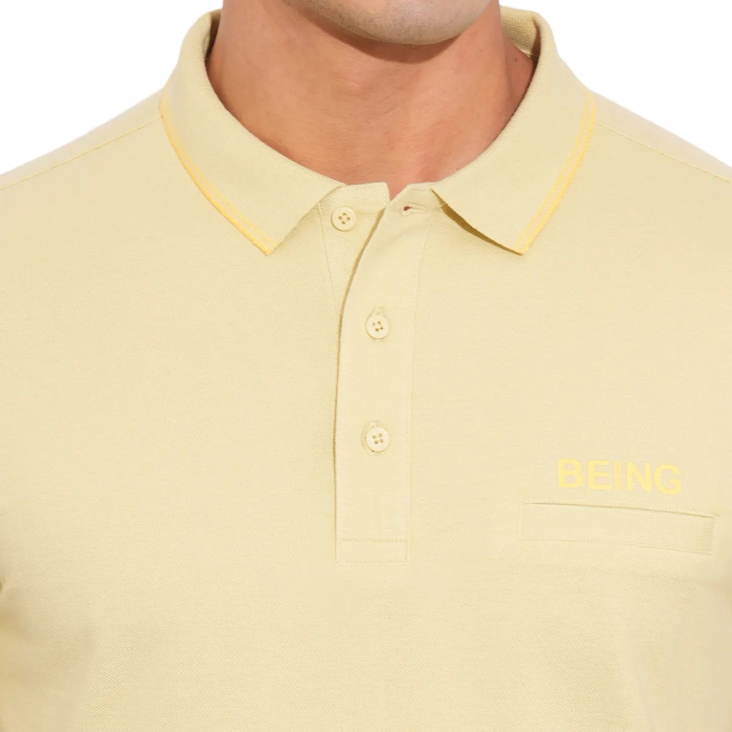 Being Human Clothing-Mens-Top-Polo Neck Beige