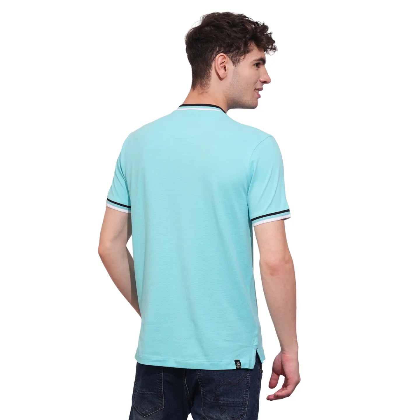 Being Human Clothing Mens-Top Polo Neck Aqua