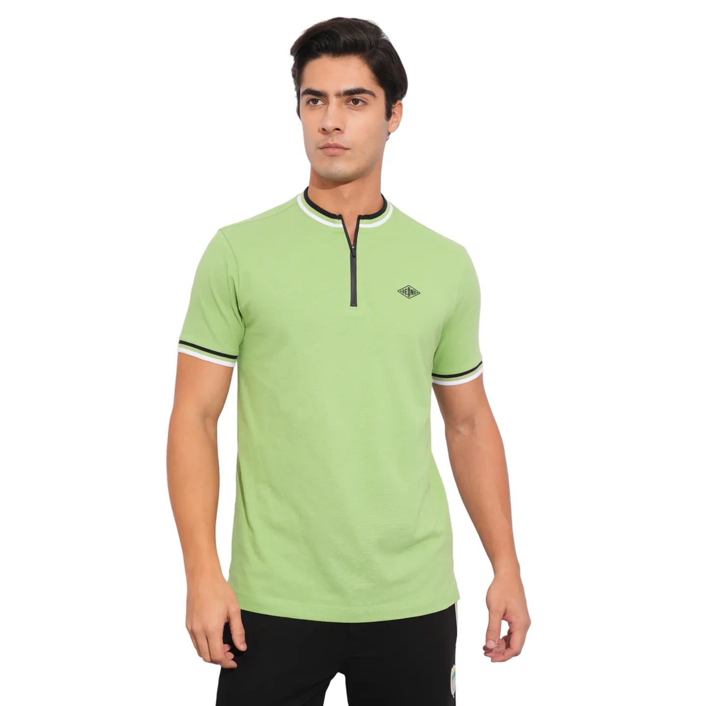 Being Human Clothing-Mens-Top-Polo Neck Green