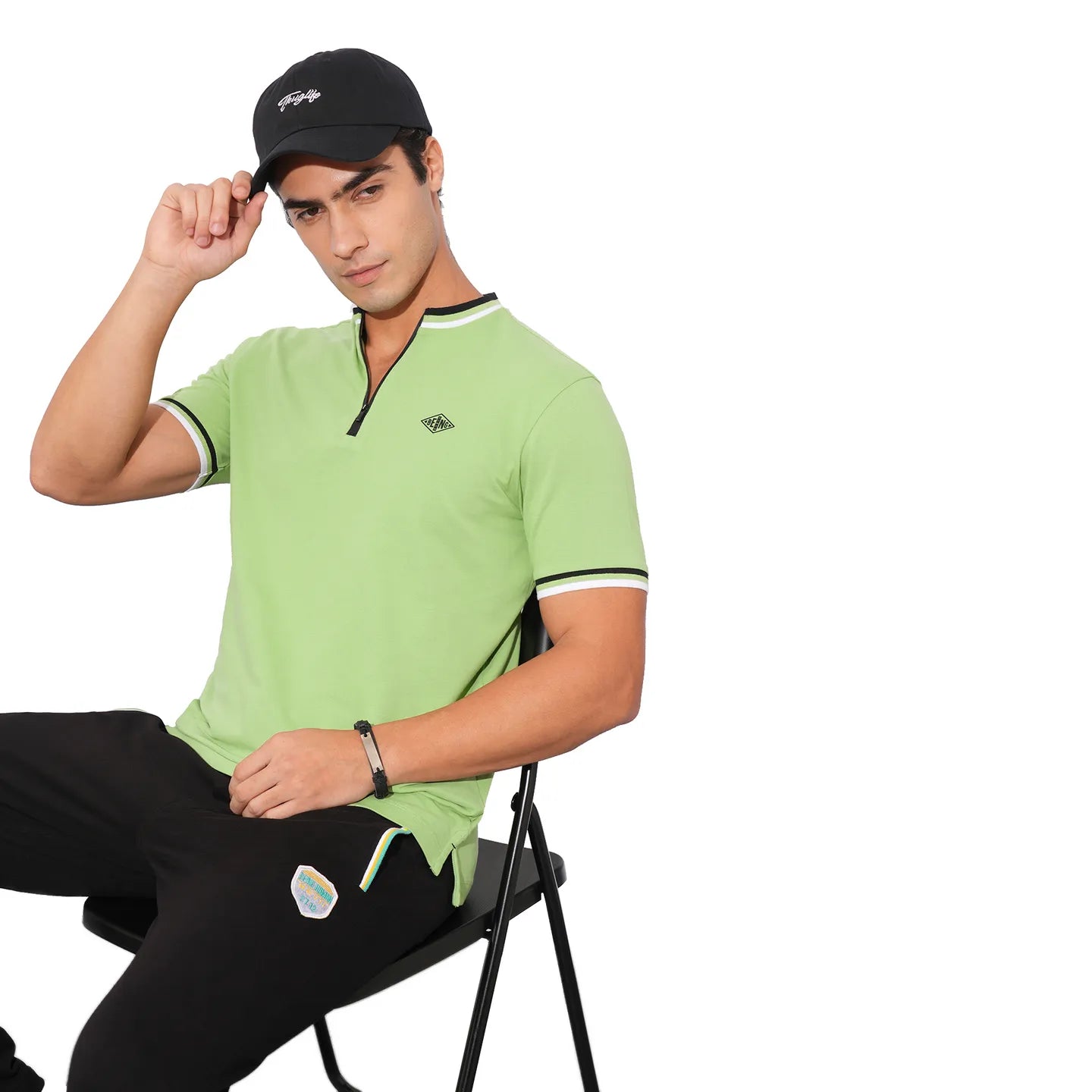 Being Human Clothing-Mens-Top-Polo Neck Green