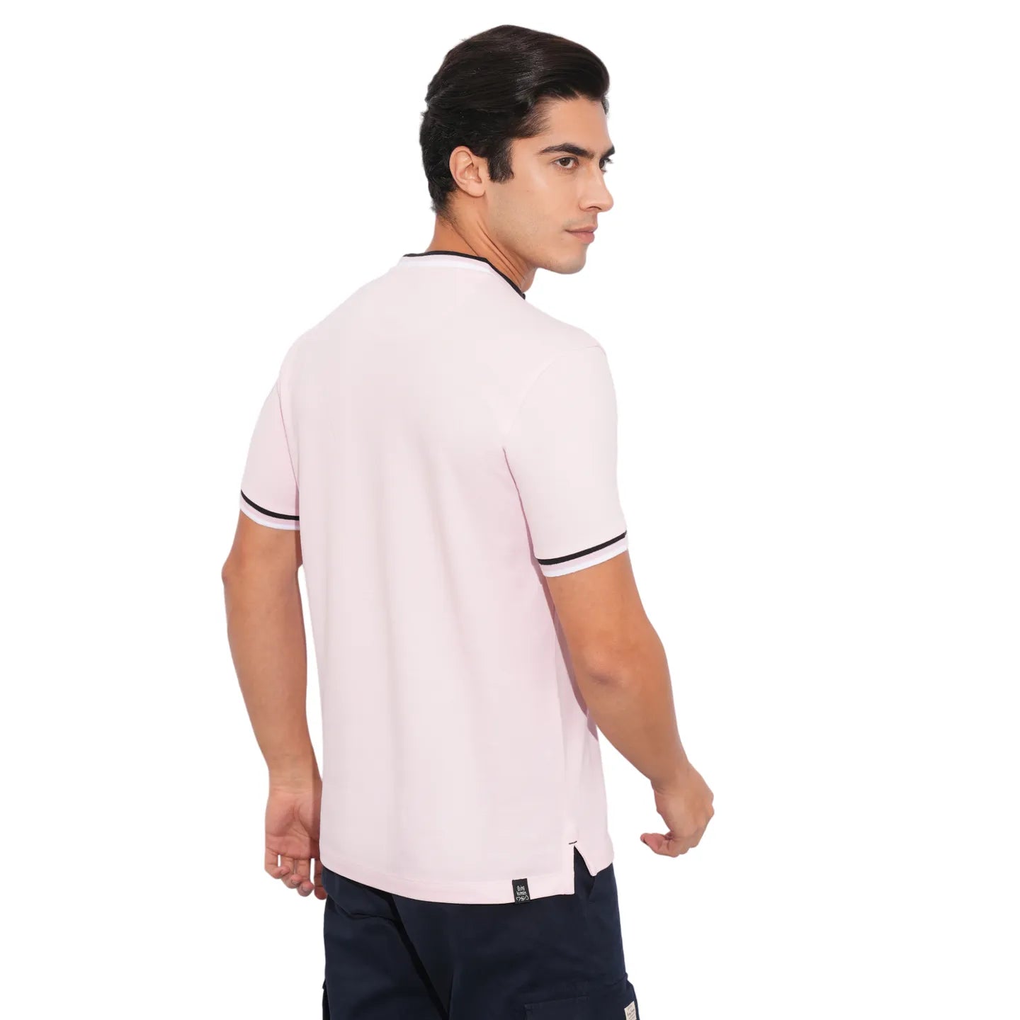 Being Human Clothing-Mens-Top-Polo Neck Lt.Pink