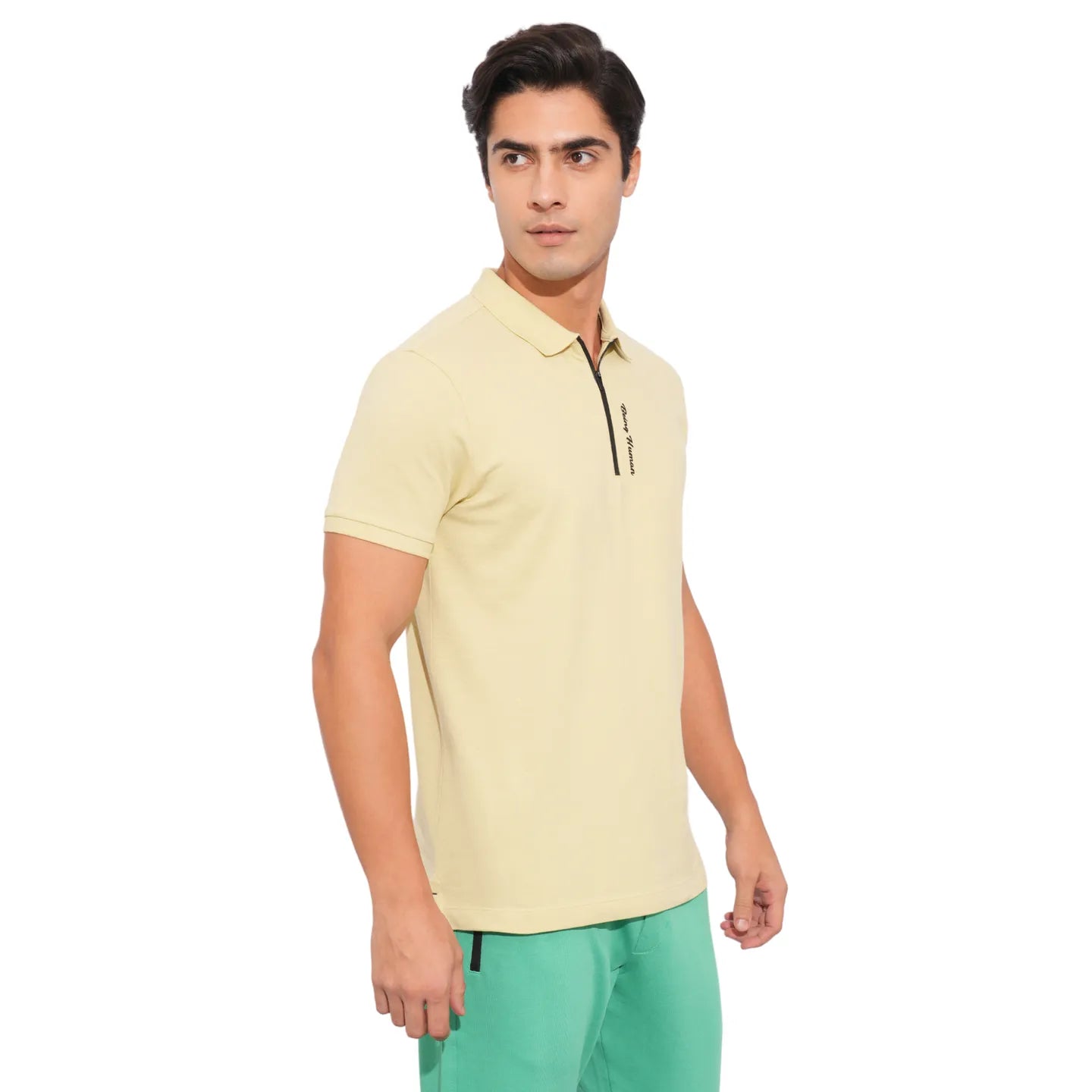 Being Human Clothing-Mens-Top-Polo Neck Beige