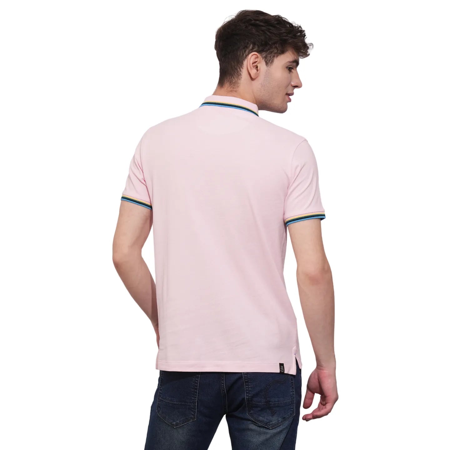 Being Human Clothing Mens-Top Polo Neck Lt.Pink