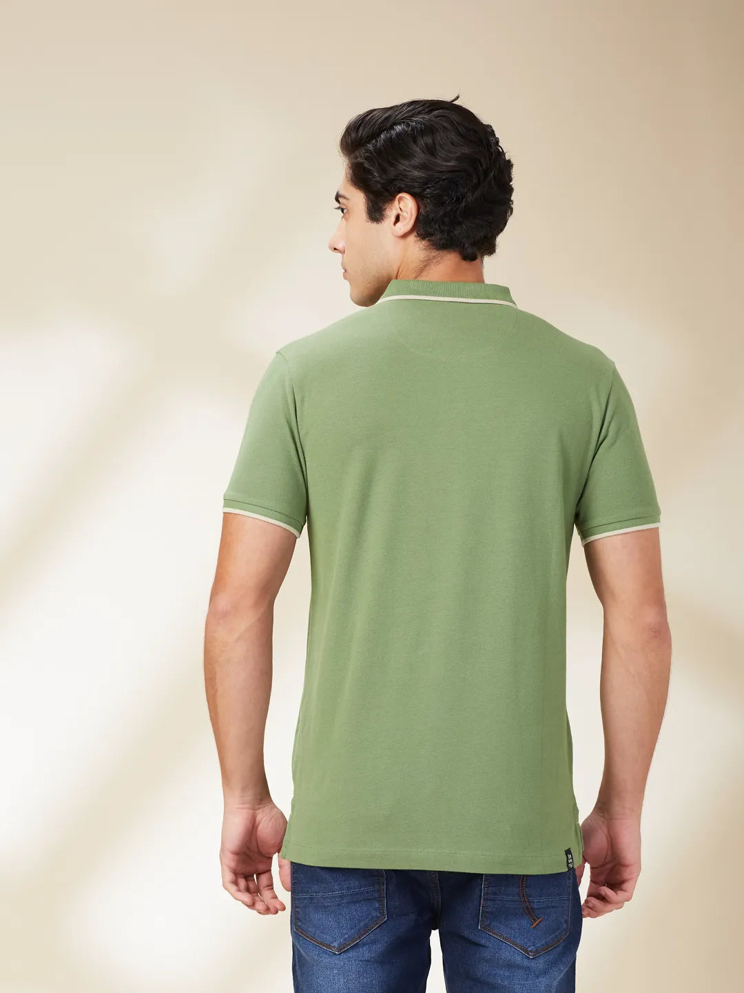 Being Human Clothing Mens-Top Polo Neck Dk.Olive