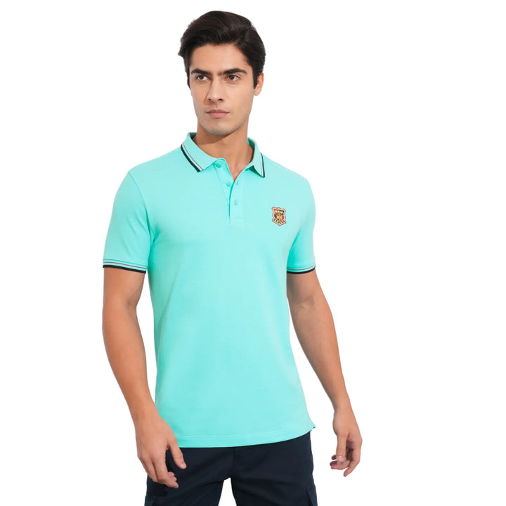 Aqua Regular Fit Men's Polo T-Shirt