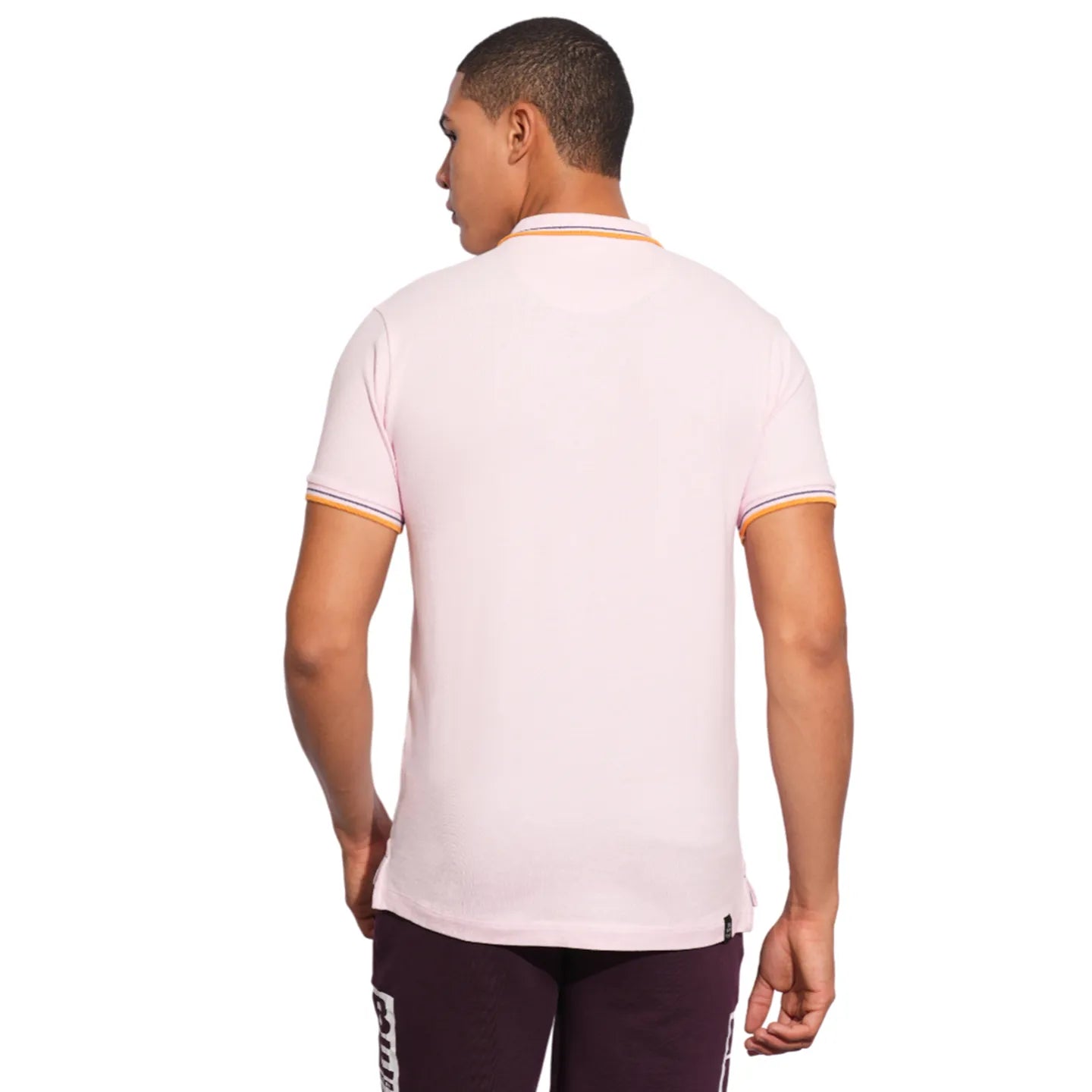 Being Human Clothing-Mens-Top-Polo Neck Lt.Pink