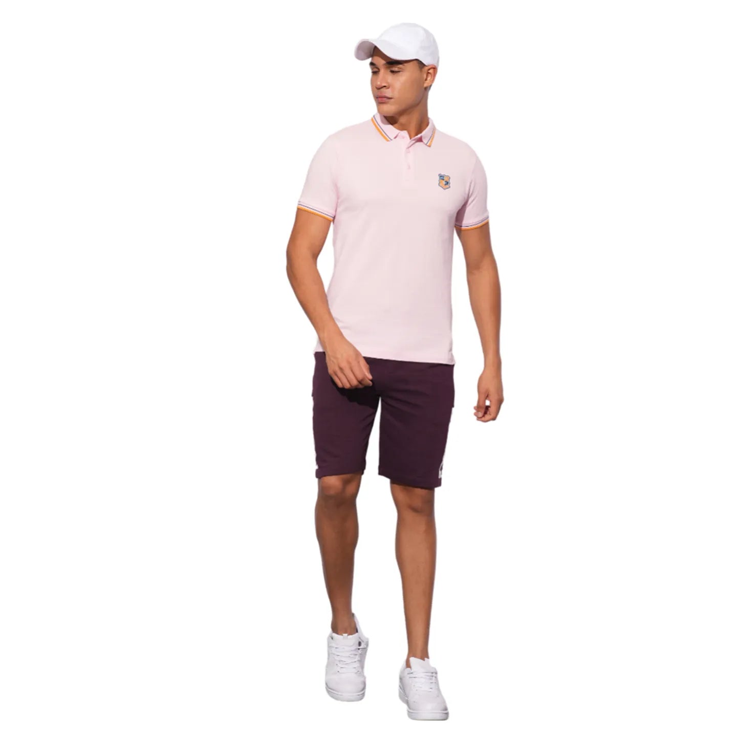 Being Human Clothing-Mens-Top-Polo Neck Lt.Pink