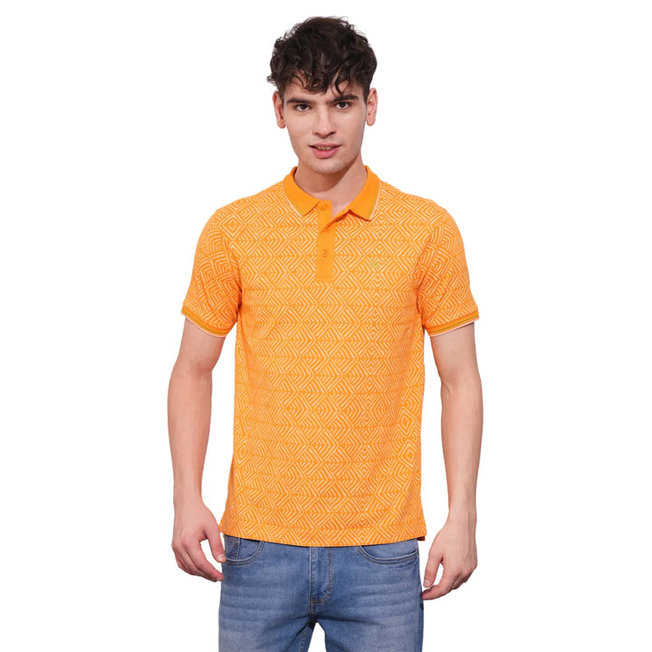 Orange Regular Fit Men's Polo T-Shirt
