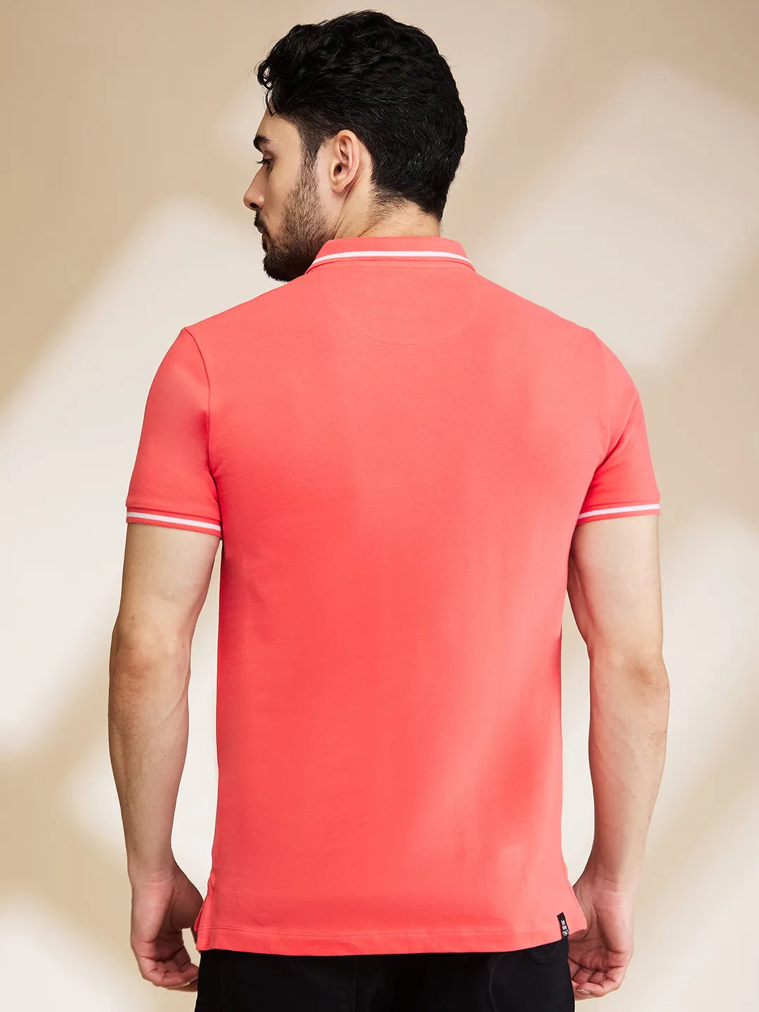 Orange Regular Fit Men's Polo T-Shirt by Being Human Clothing