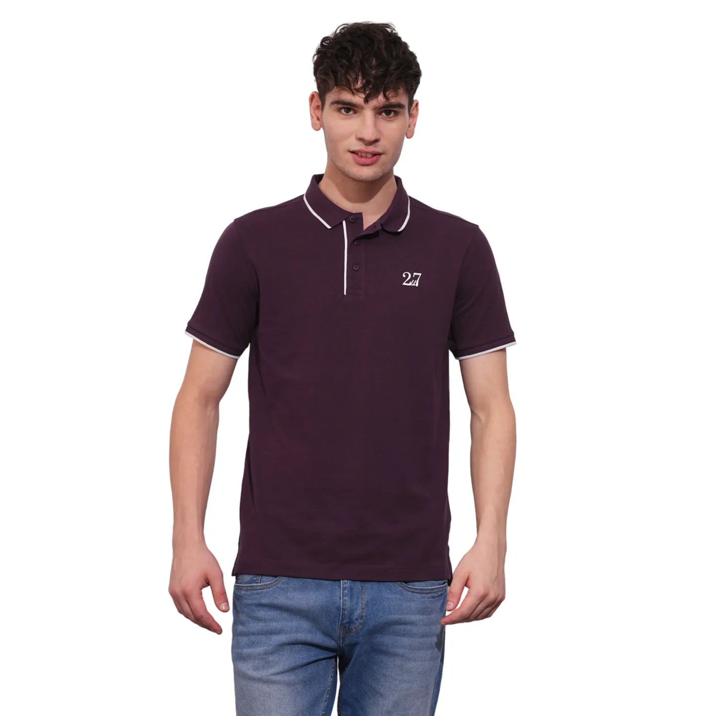 Being Human Clothing Mens-Top Polo Neck Wine