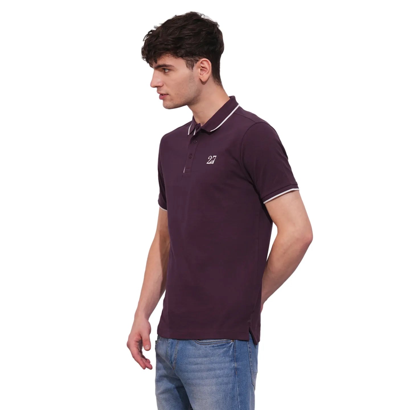 Being Human Clothing Mens-Top Polo Neck Wine