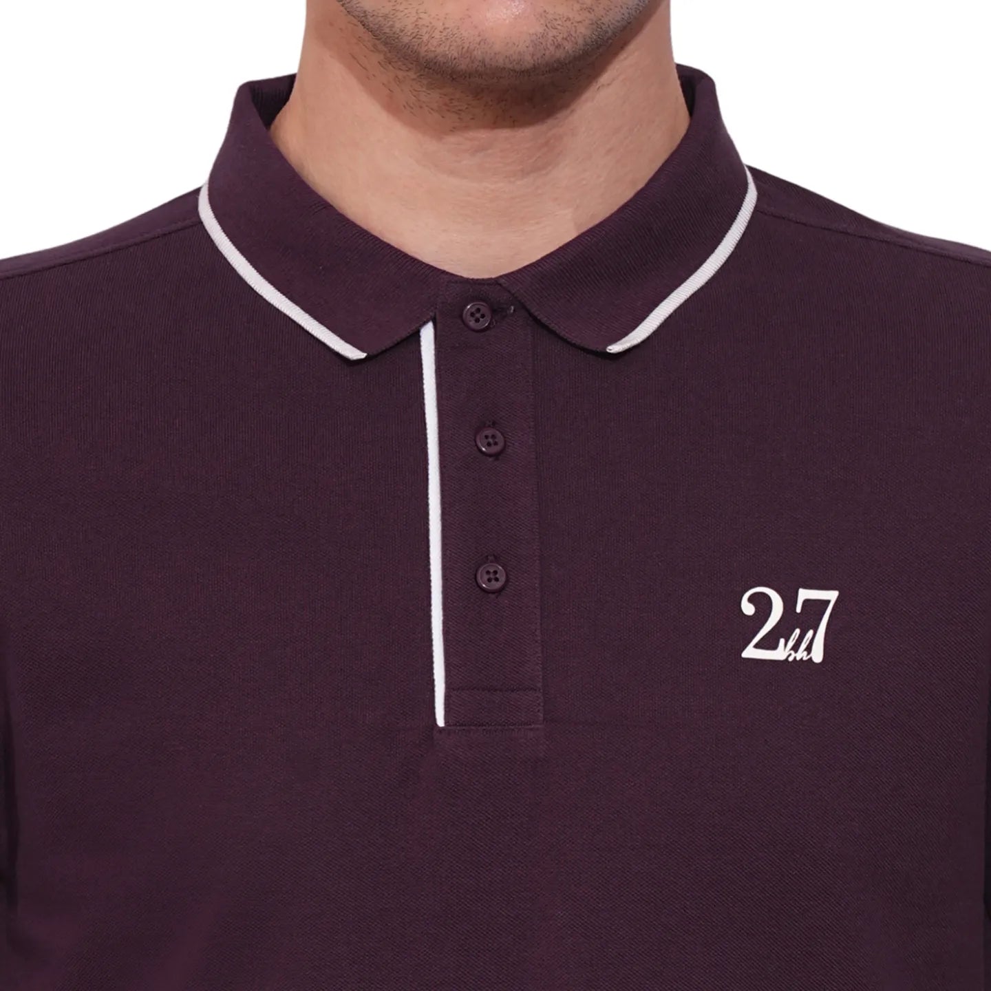 Being Human Clothing Mens-Top Polo Neck Wine