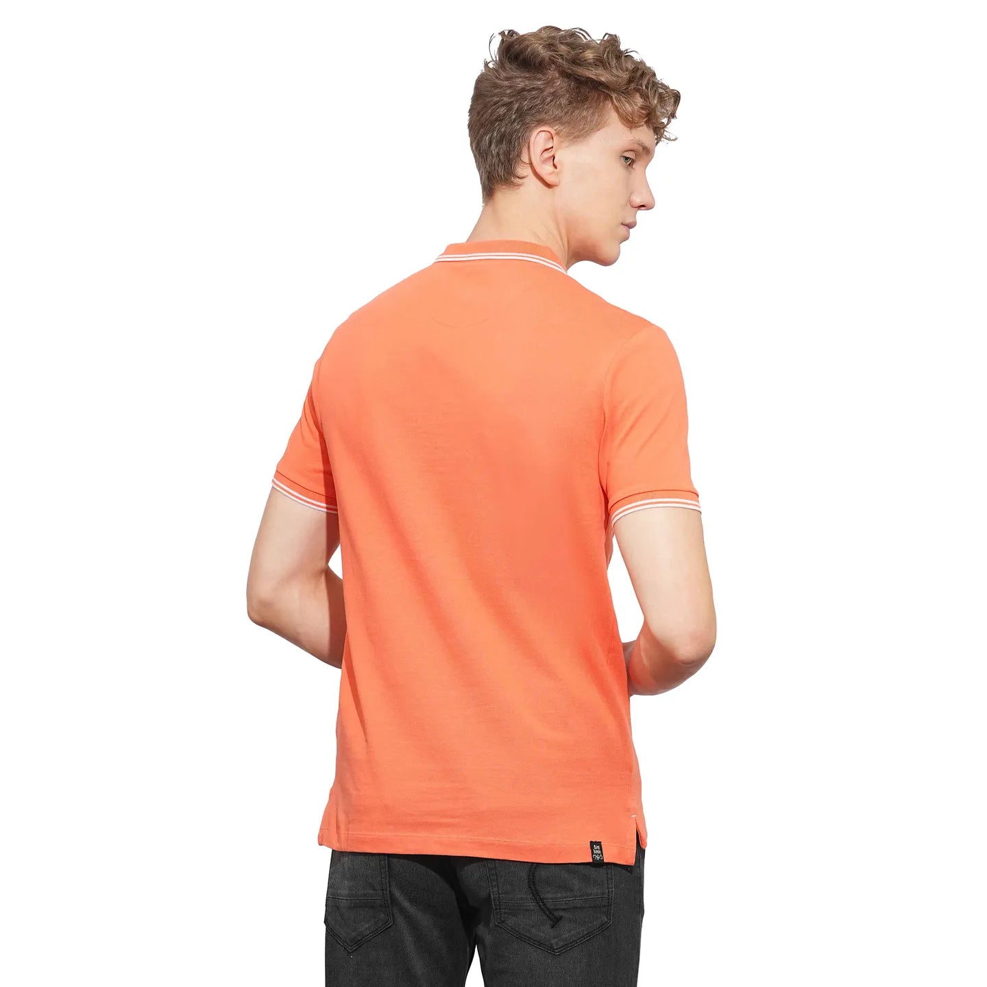 Being Human Clothing Mens-Top Polo Neck Lt_Orange