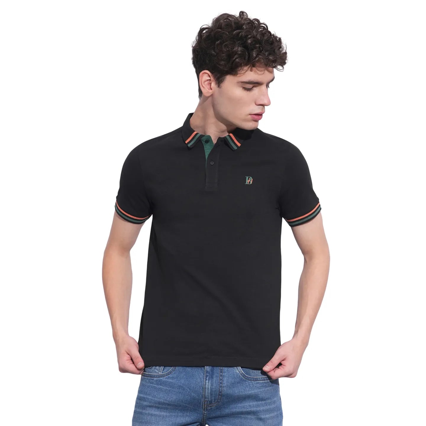 Being Human Clothing Mens-Top Polo Neck Black