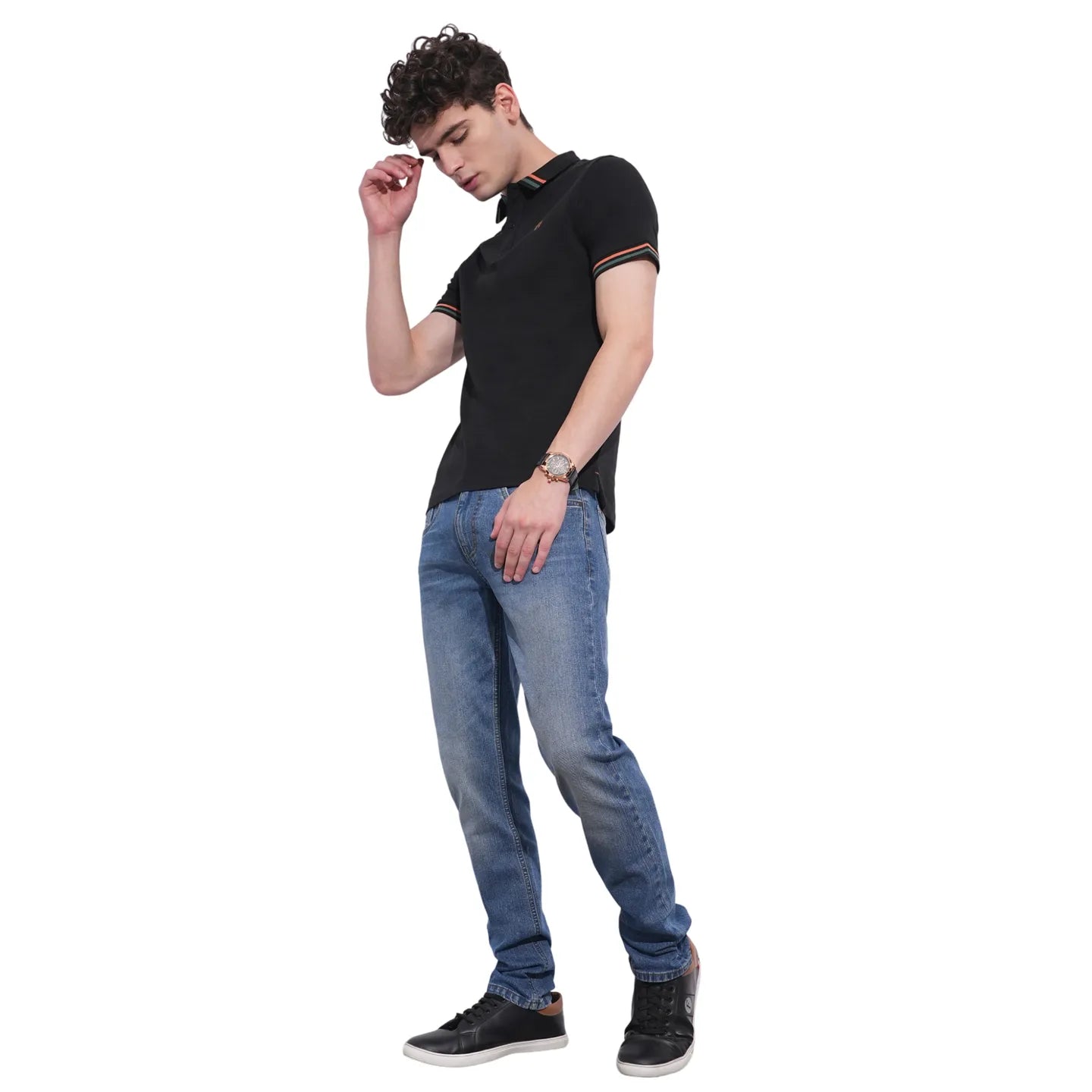 Being Human Clothing Mens-Top Polo Neck Black