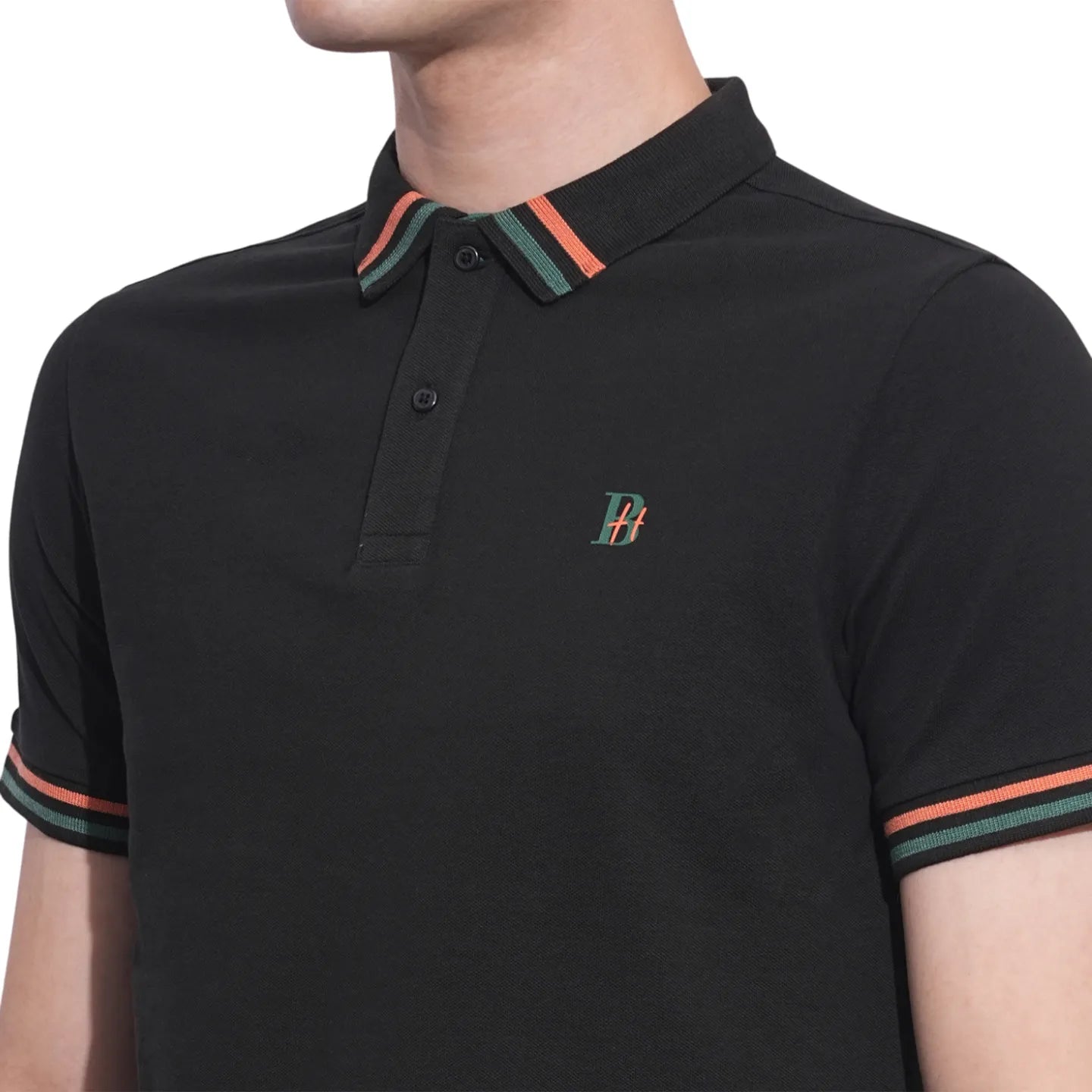 Being Human Clothing Mens-Top Polo Neck Black