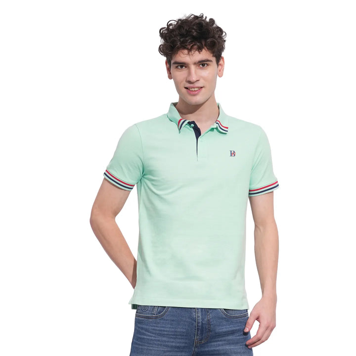 Green Regular Fit Men's Polo T-Shirt