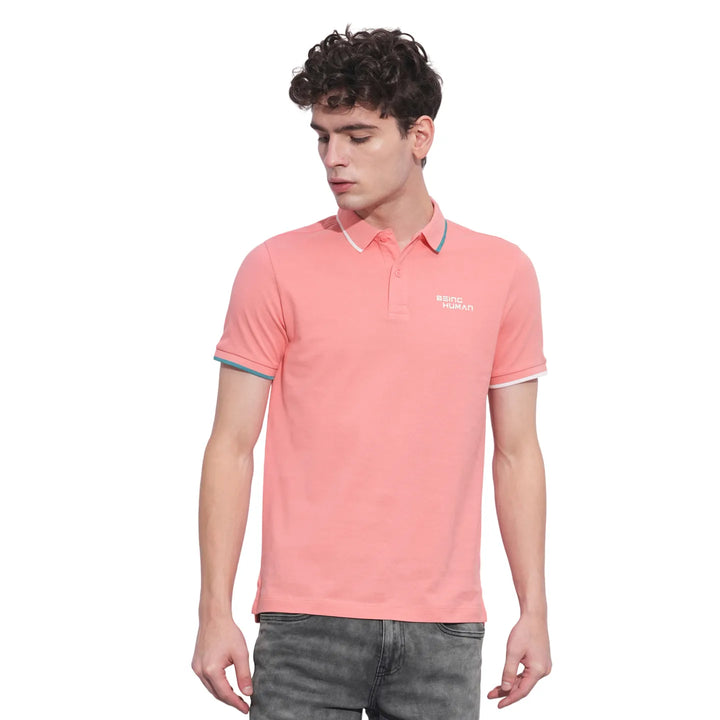 Coral Regular Fit Men's Polo T-Shirt