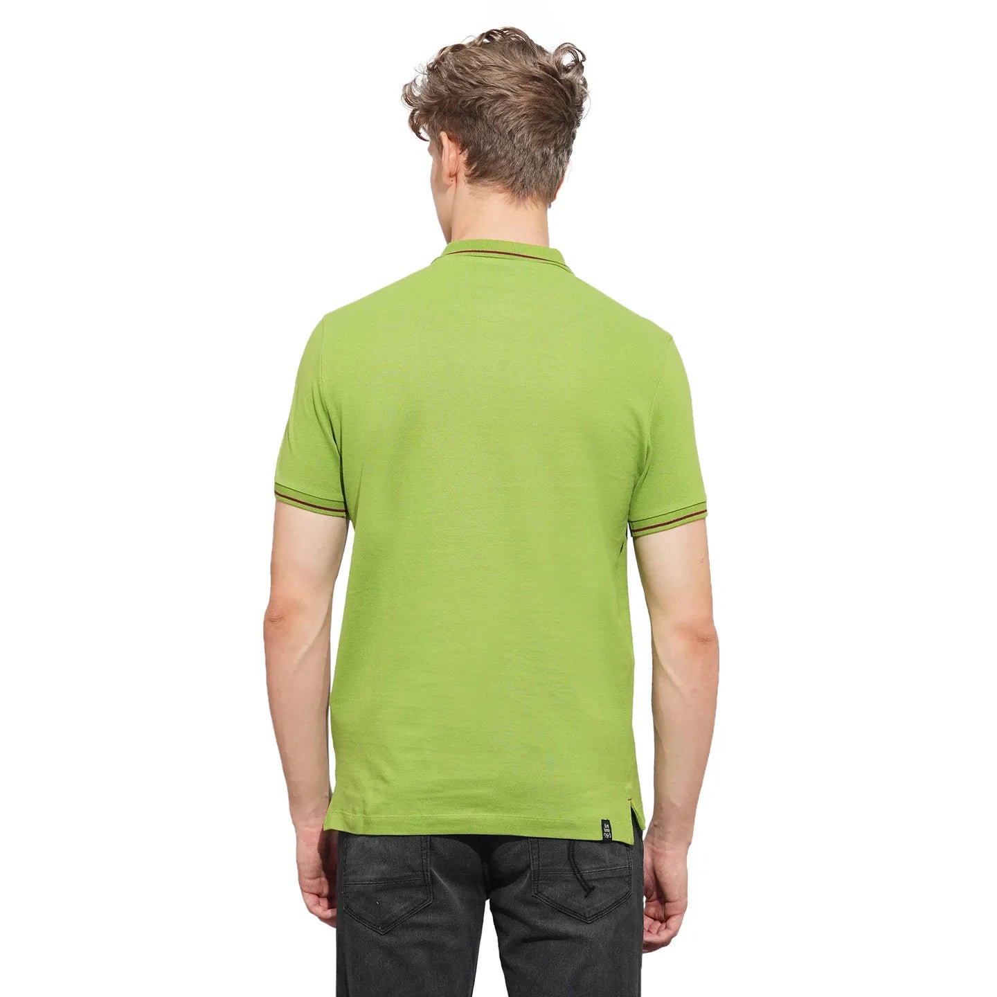 Green Regular Fit Men's Polo T-Shirt by Being Human Clothing