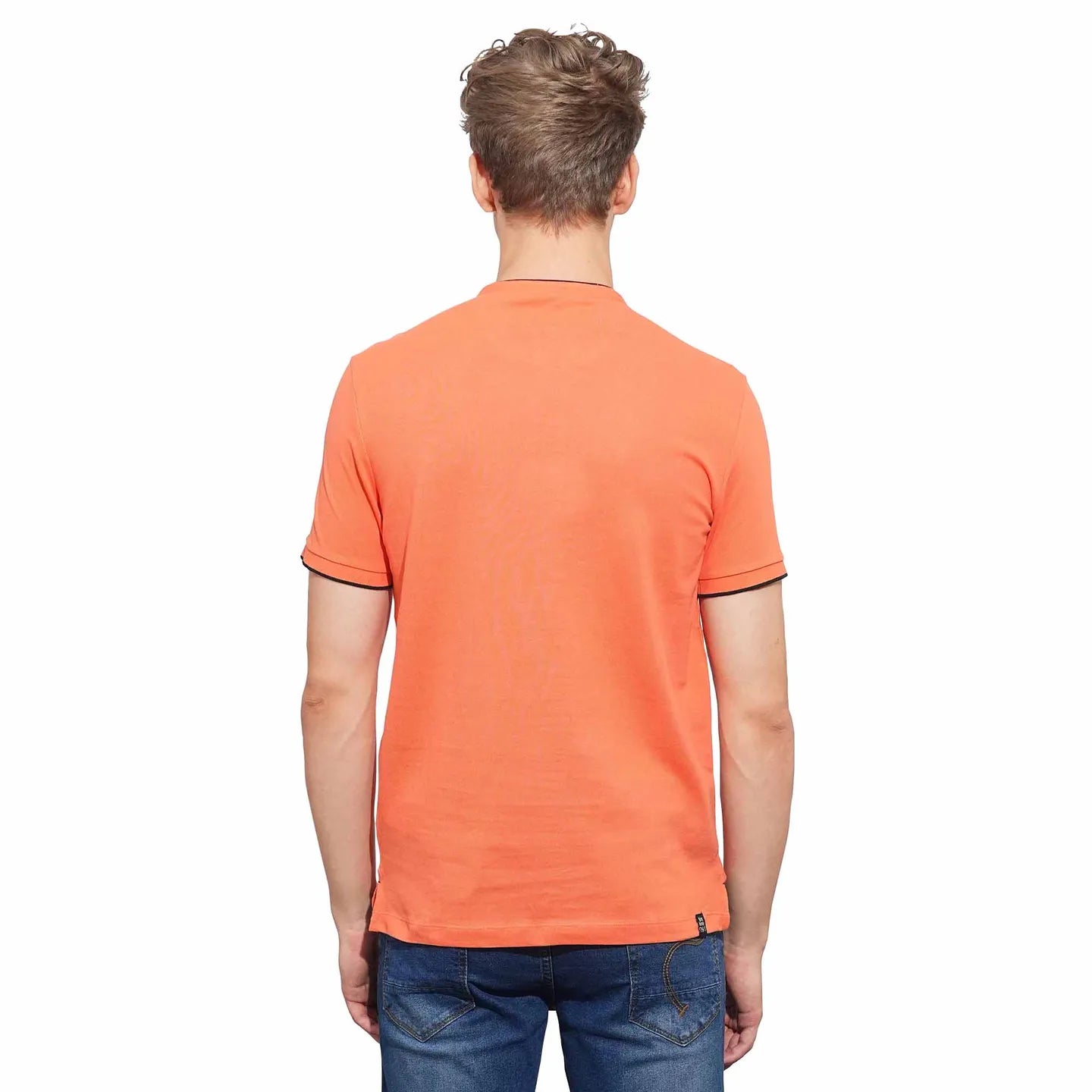 Orange Regular Fit Men's Polo T-Shirt by Being Human Clothing
