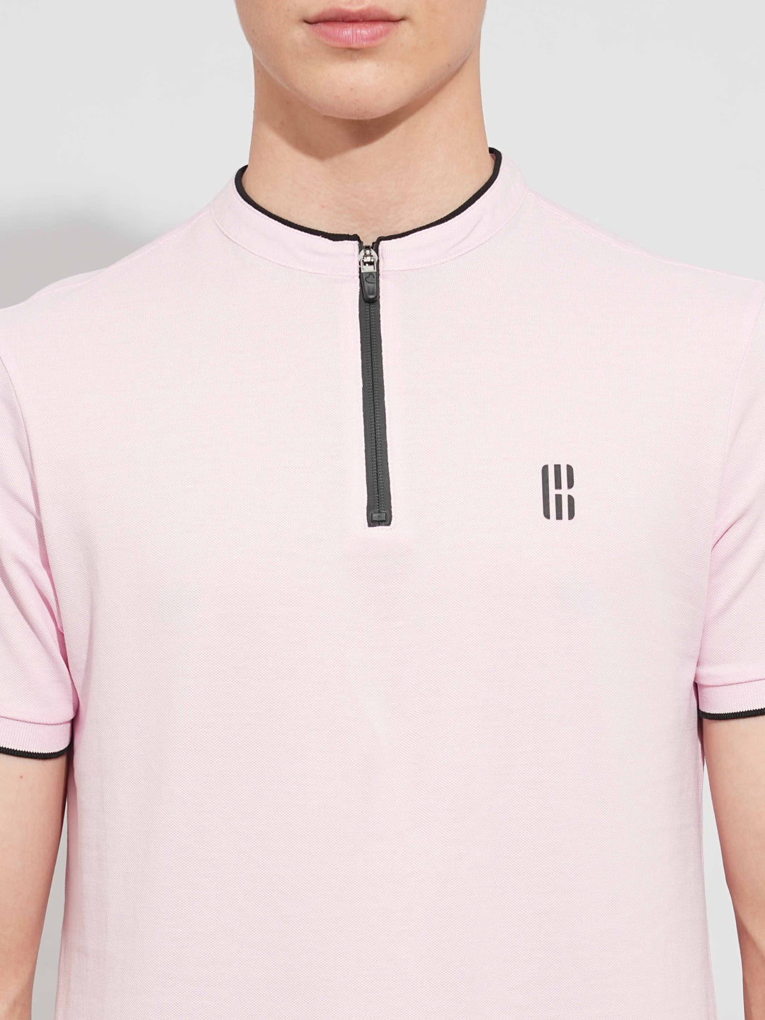 Pink Regular Fit Men's Polo T-Shirt by Being Human Clothing