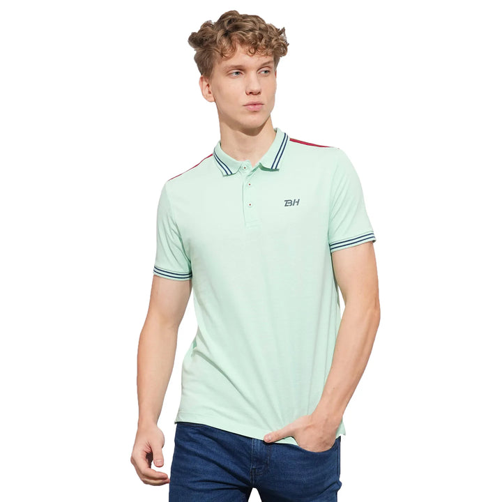 Green Regular Fit Men's Polo T-Shirt