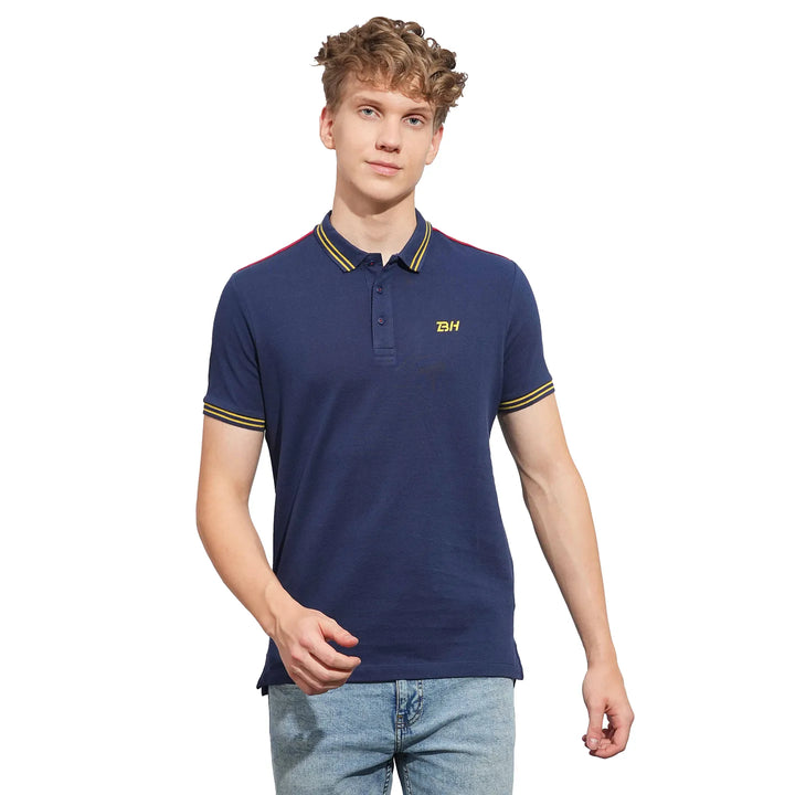 Navy Regular Fit Men's Polo T-Shirt