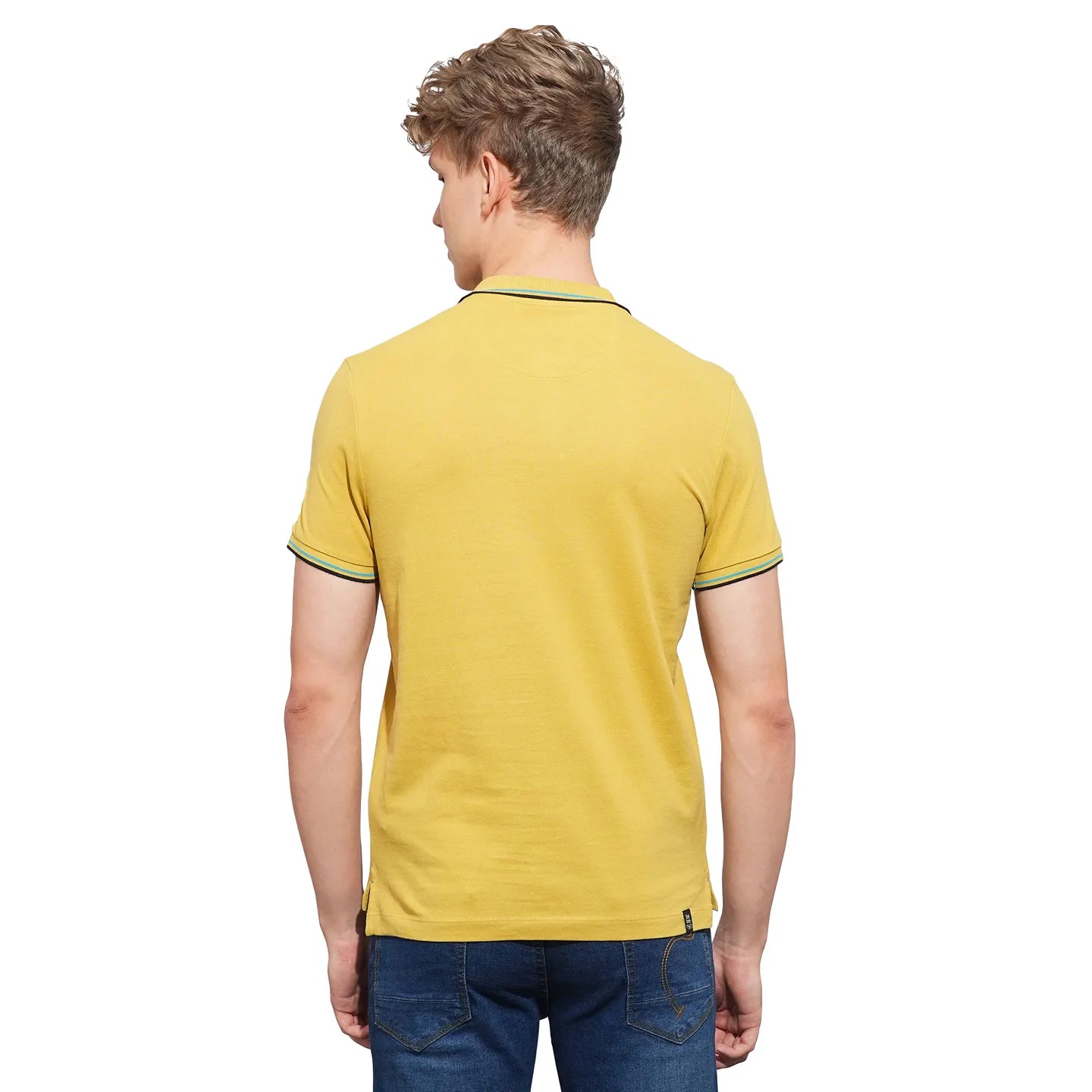 Khaki Regular Fit Men's Polo T-Shirt by Being Human Clothing