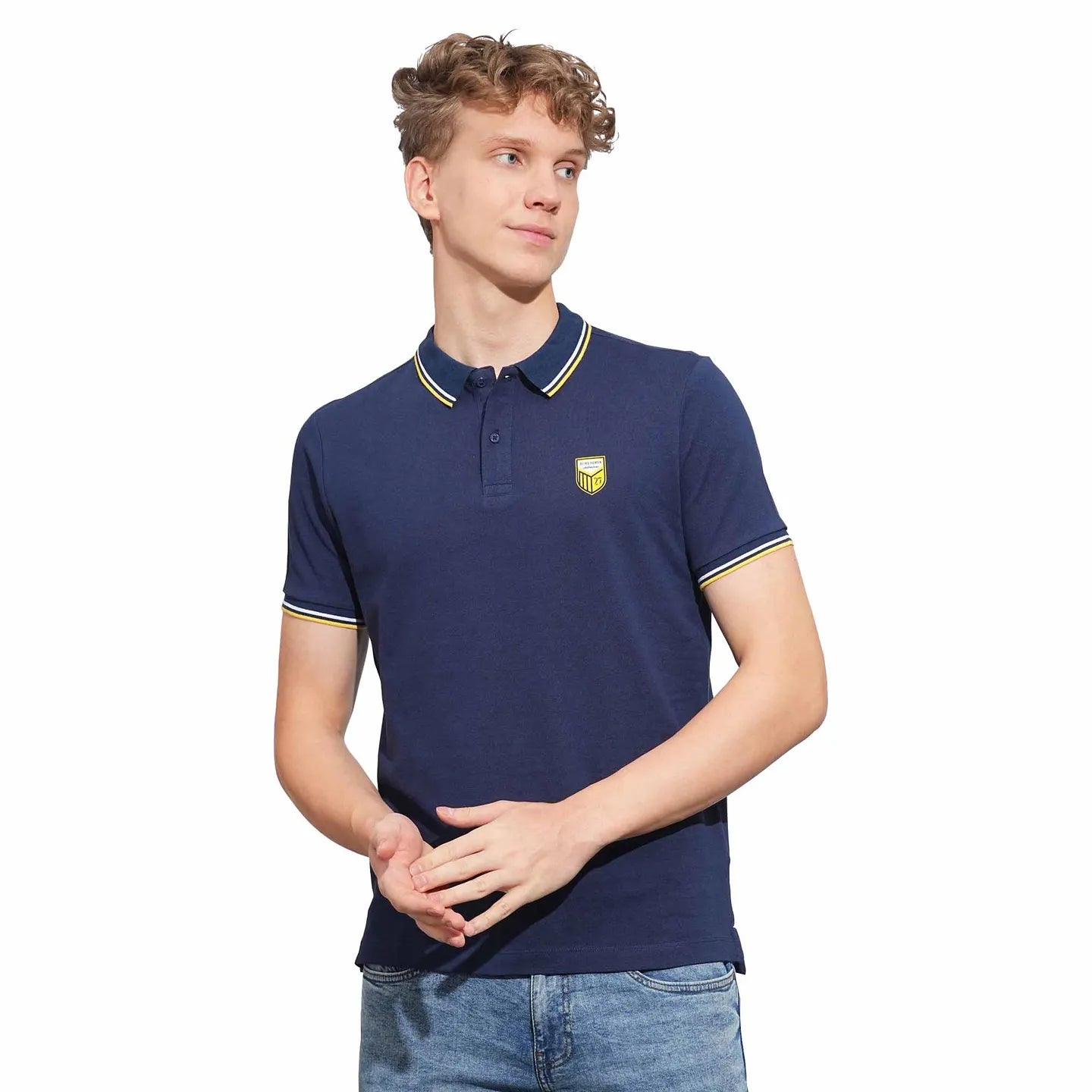 Being Human Clothing Mens-Top Polo Neck Navy