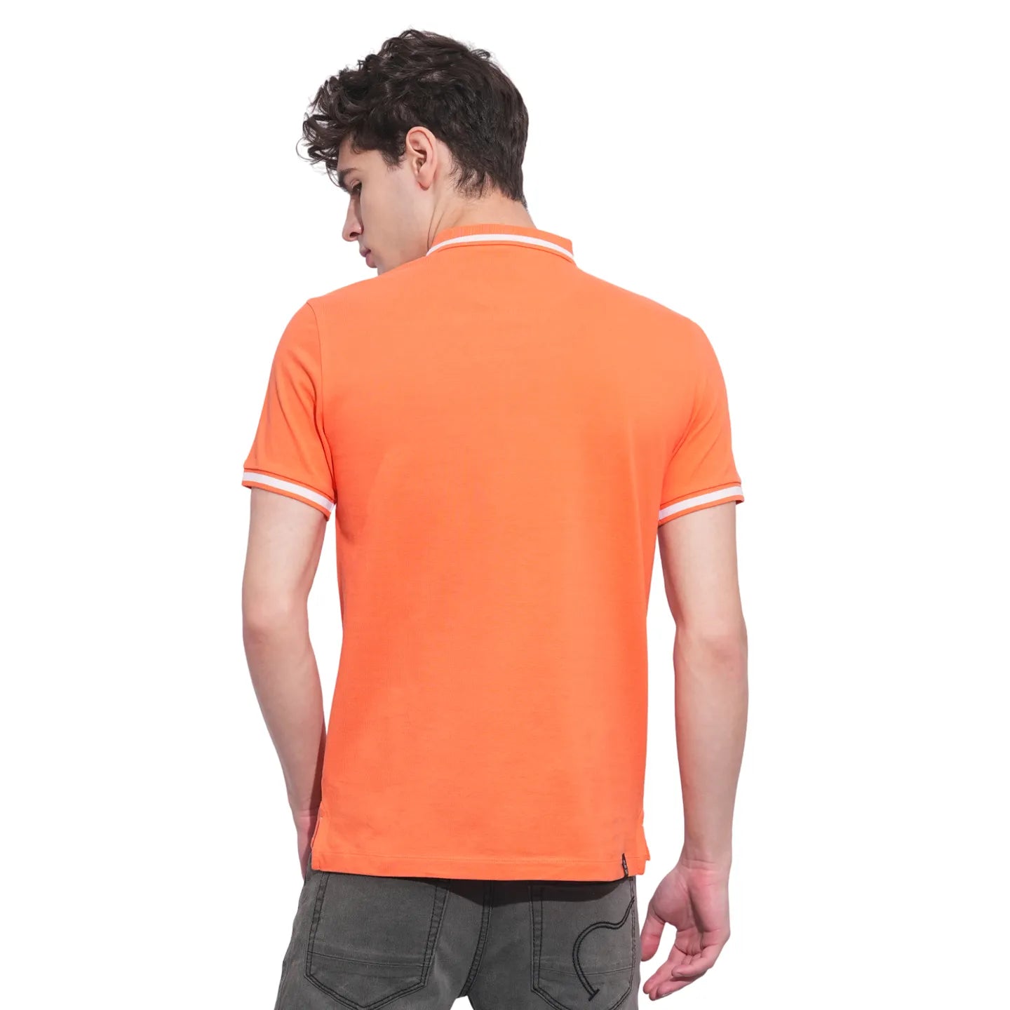 Being Human Clothing Mens-Top Polo Neck Lt_Orange