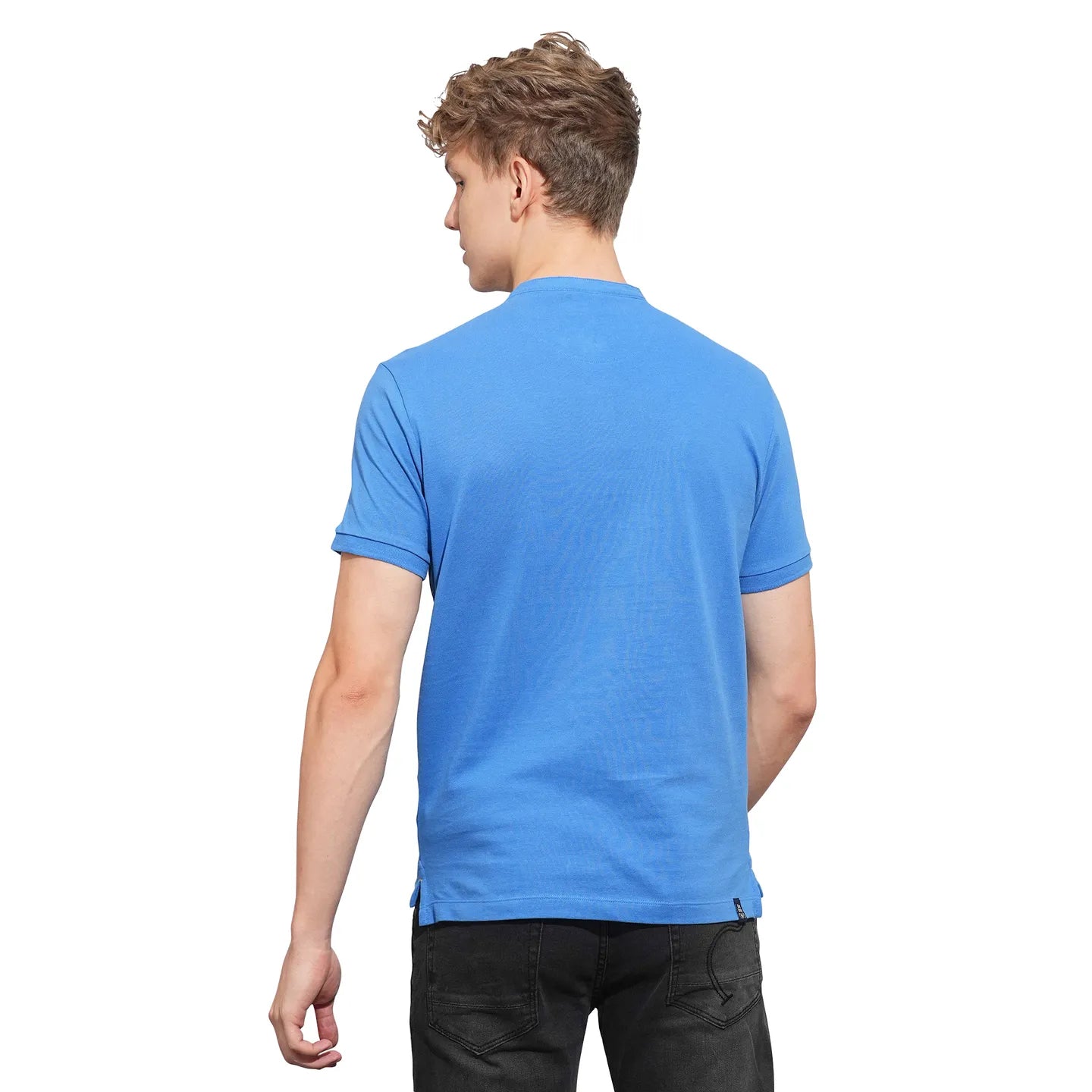 Being Human Clothing Mens-Top Polo Neck Blue