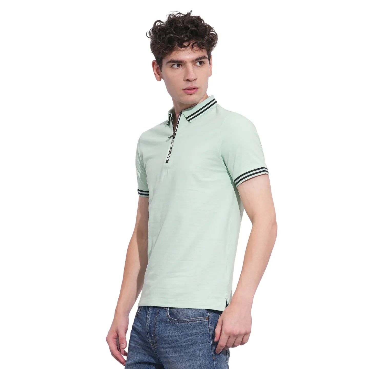 Being Human Clothing Mens-Top Polo Neck Mint