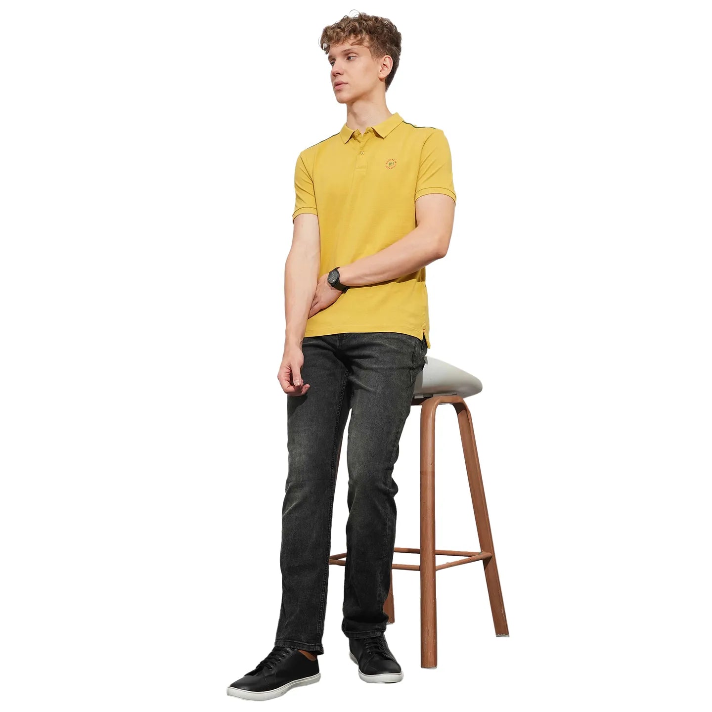 Being Human Clothing Mens-Top Polo Neck Khaki