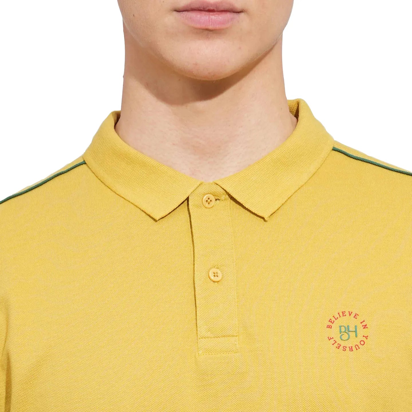 Being Human Clothing Mens-Top Polo Neck Khaki