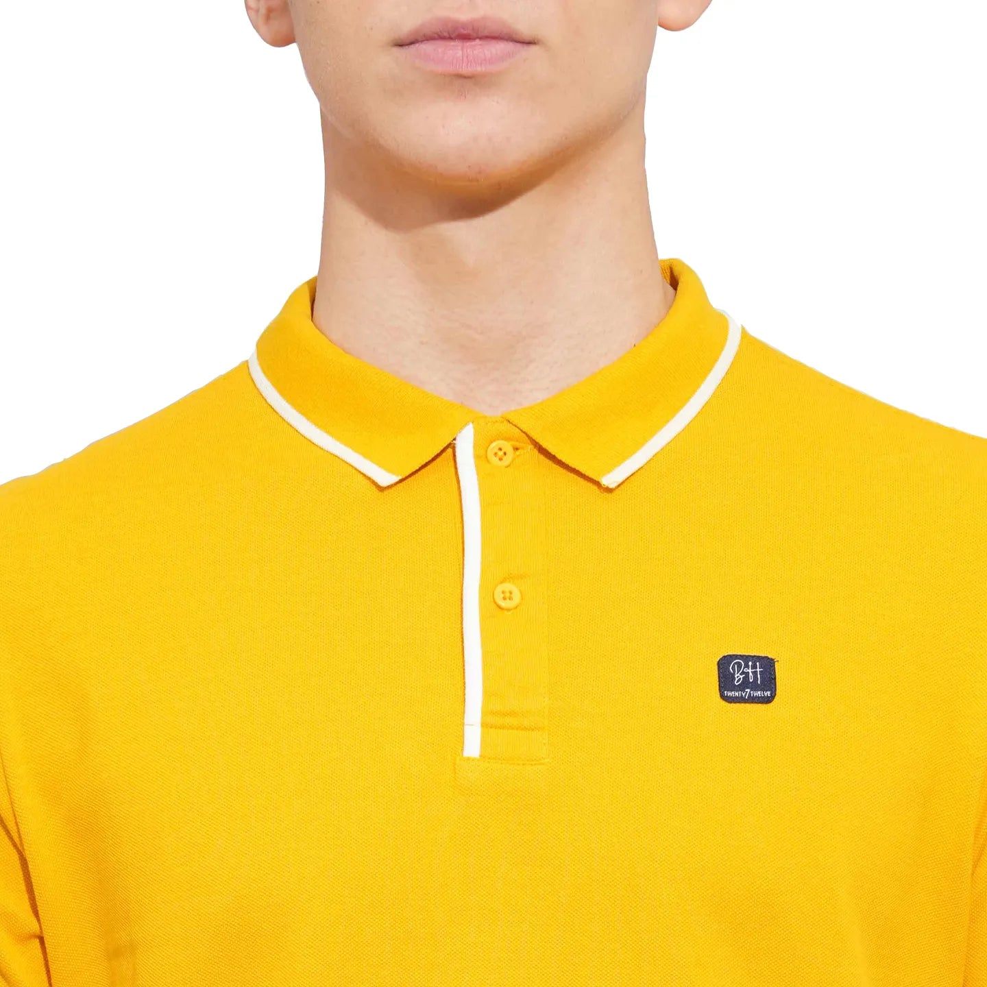 Mustard Regular Fit Men's Polo T-Shirt by Being Human Clothing