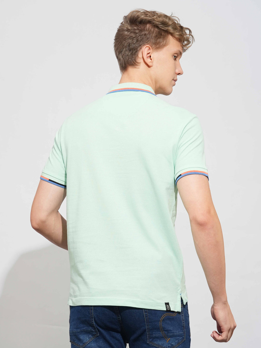 Mint Regular Fit Men's Polo T-Shirt by Being Human Clothing