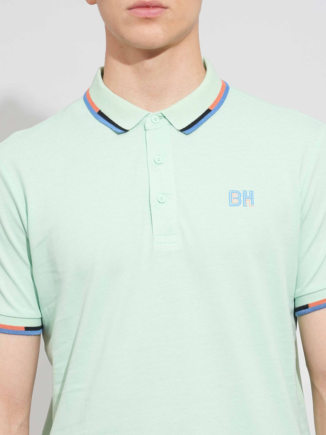 Mint Regular Fit Men's Polo T-Shirt by Being Human Clothing