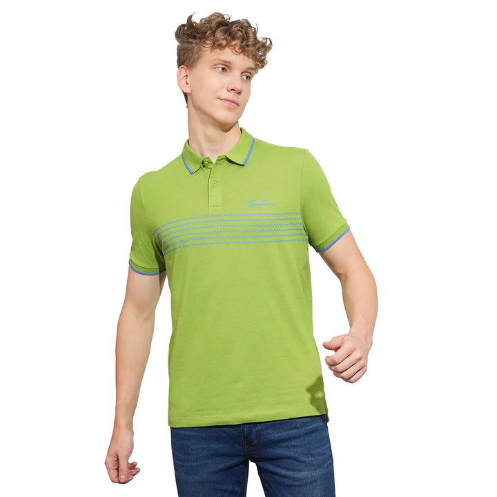 Green Regular Fit Men's Polo T-Shirt
