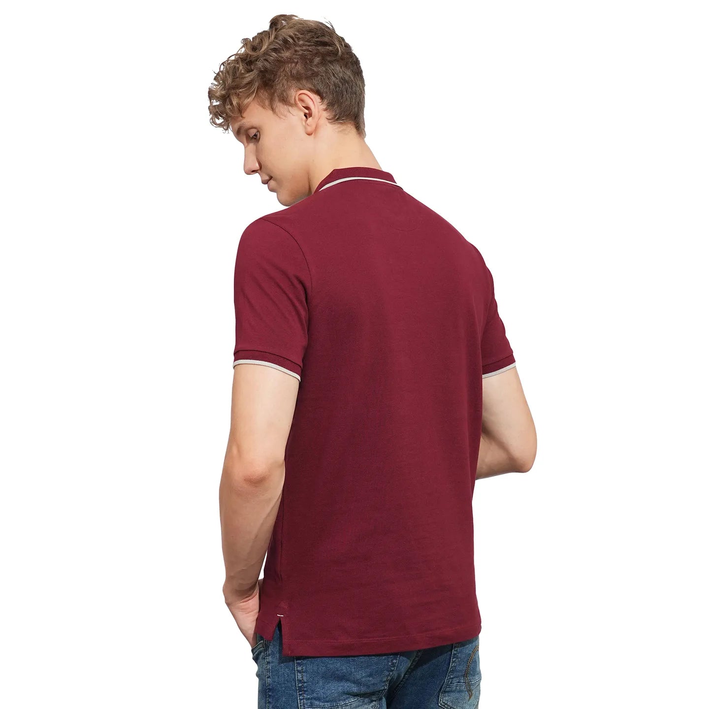 Being Human Clothing Mens-Top Polo Neck Wine