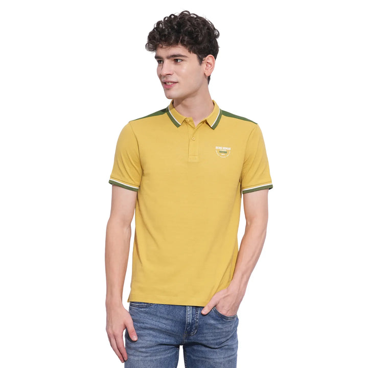 Khaki Regular Fit Men's Polo T-Shirt