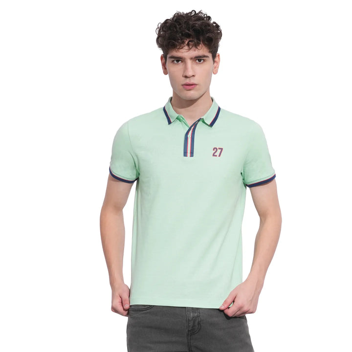 Green Regular Fit Men's Polo T-Shirt