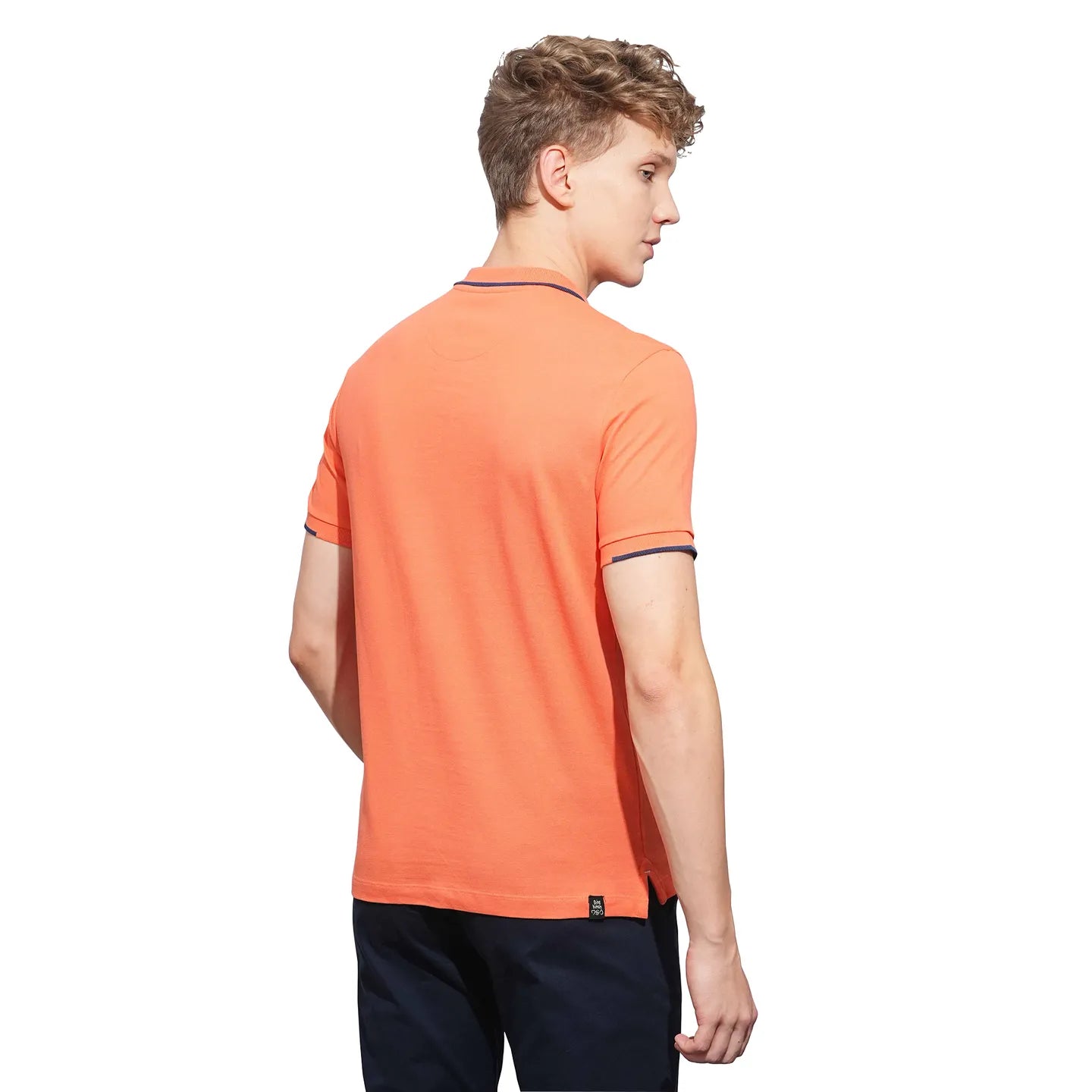 Orange Regular Fit Men's Polo T-Shirt by Being Human Clothing