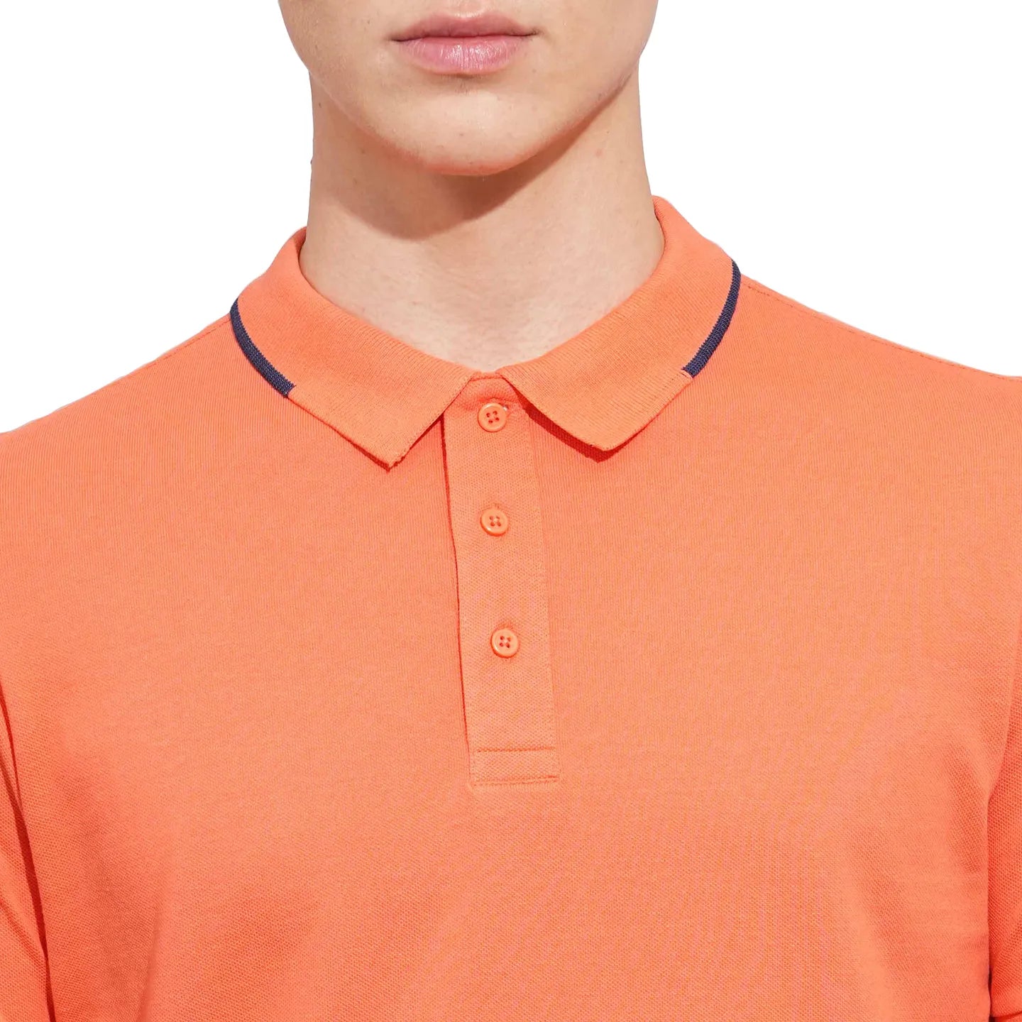 Orange Regular Fit Men's Polo T-Shirt by Being Human Clothing