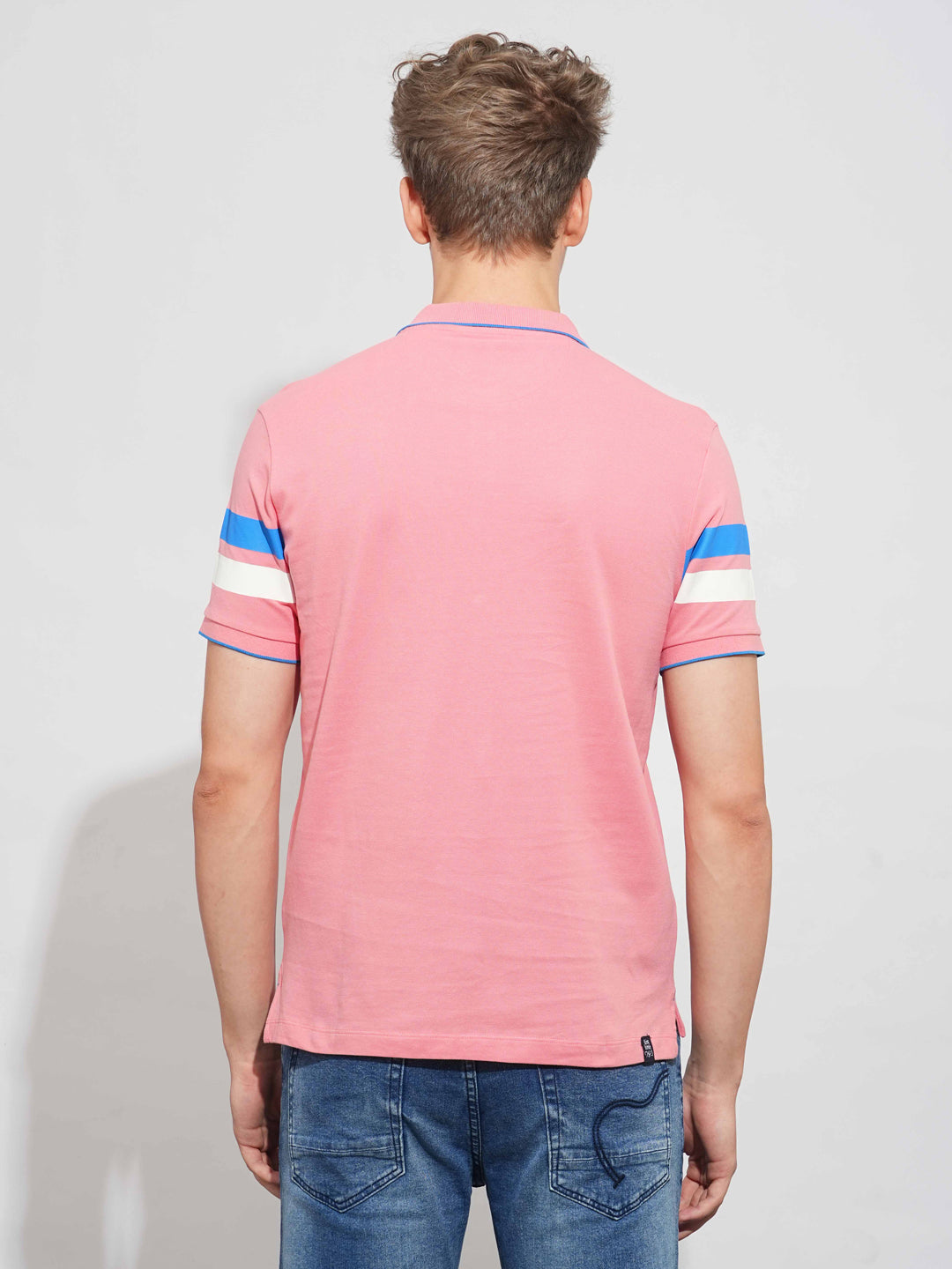 Coral Regular Fit Men's Polo T-Shirt by Being Human Clothing