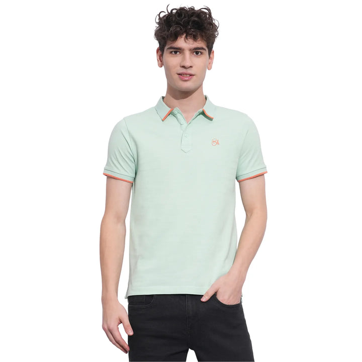 Green Regular Fit Men's Polo T-Shirt