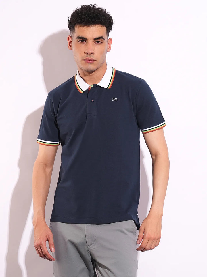 Navy Regular Fit Men's Polo T-Shirt