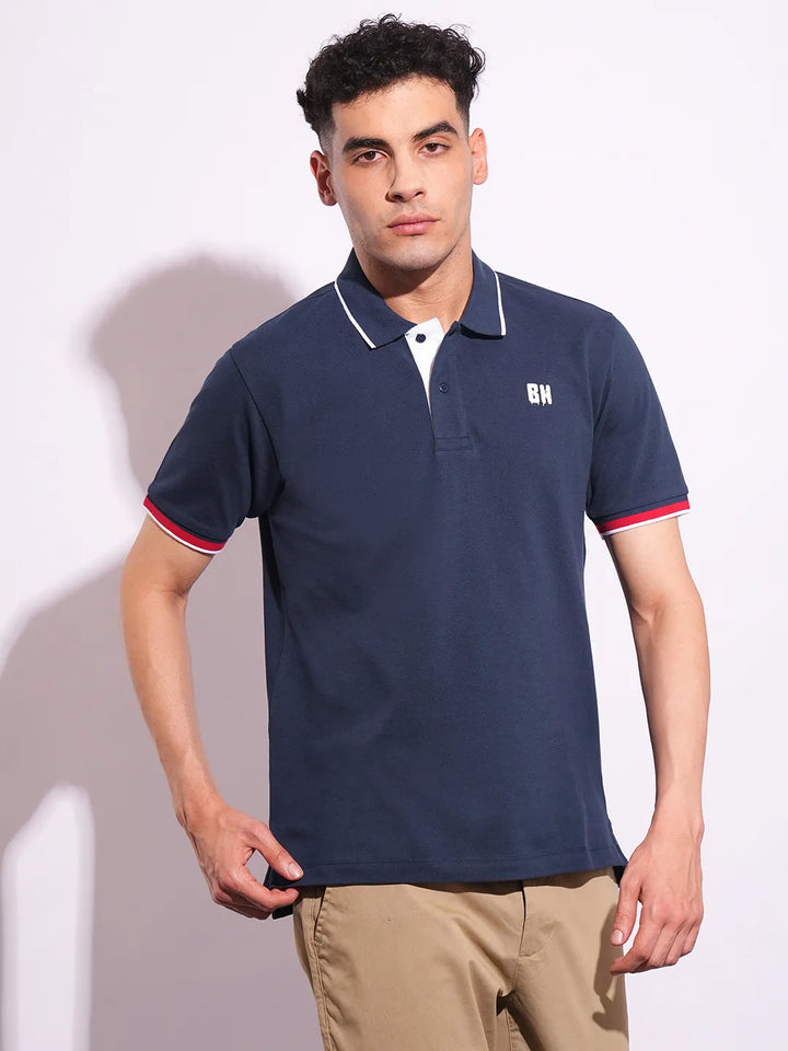 Navy Regular Fit Men's Polo T-Shirt