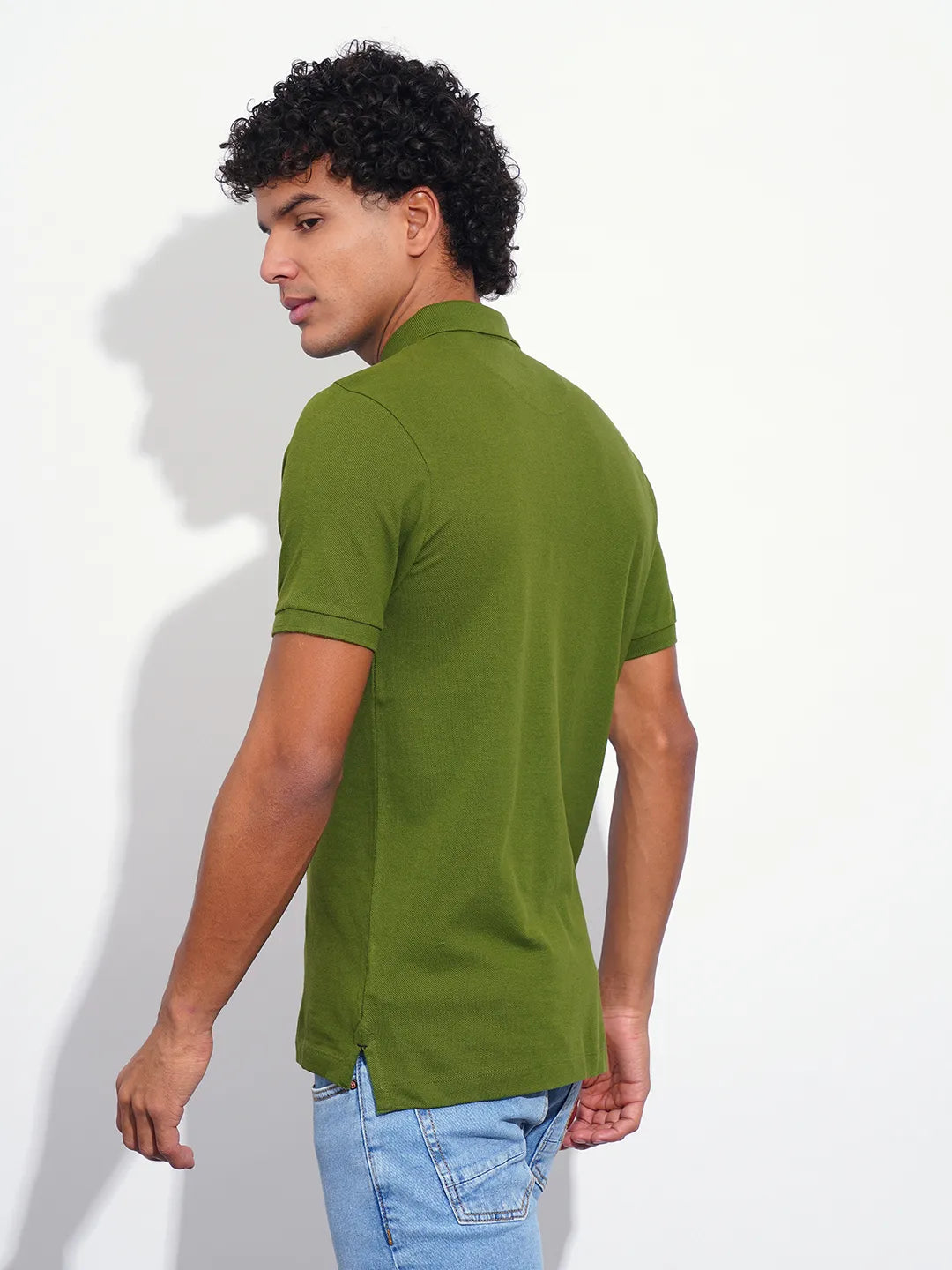 Being Human Clothing Mens-Top Polo Neck Green