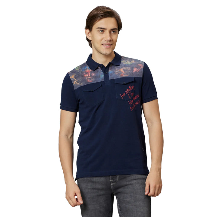 Navy Regular Fit Men's Polo T-Shirt